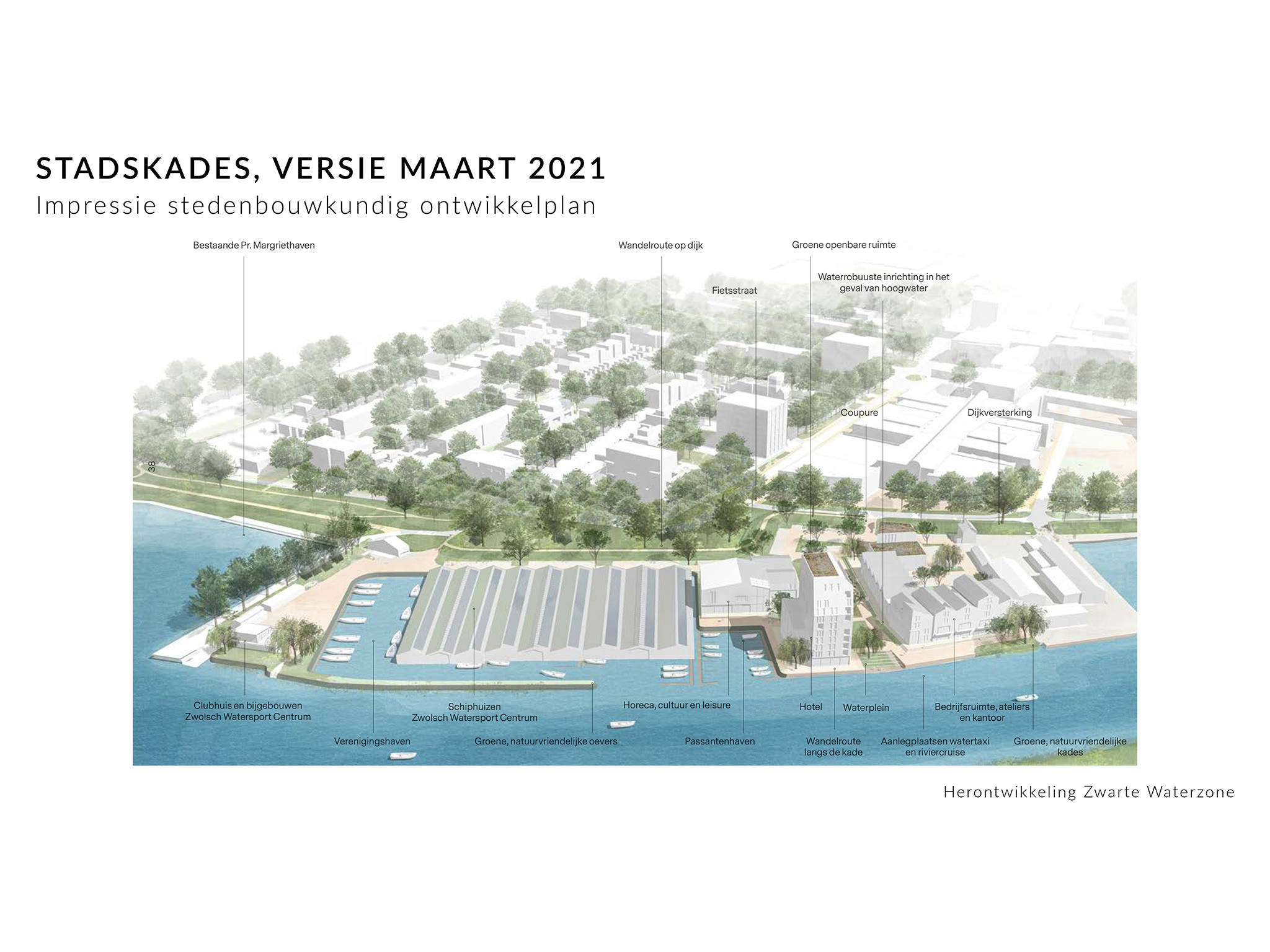 Industrieterrein (Stadskade) impressie stedenbouwkundig ontwerp maart 2021